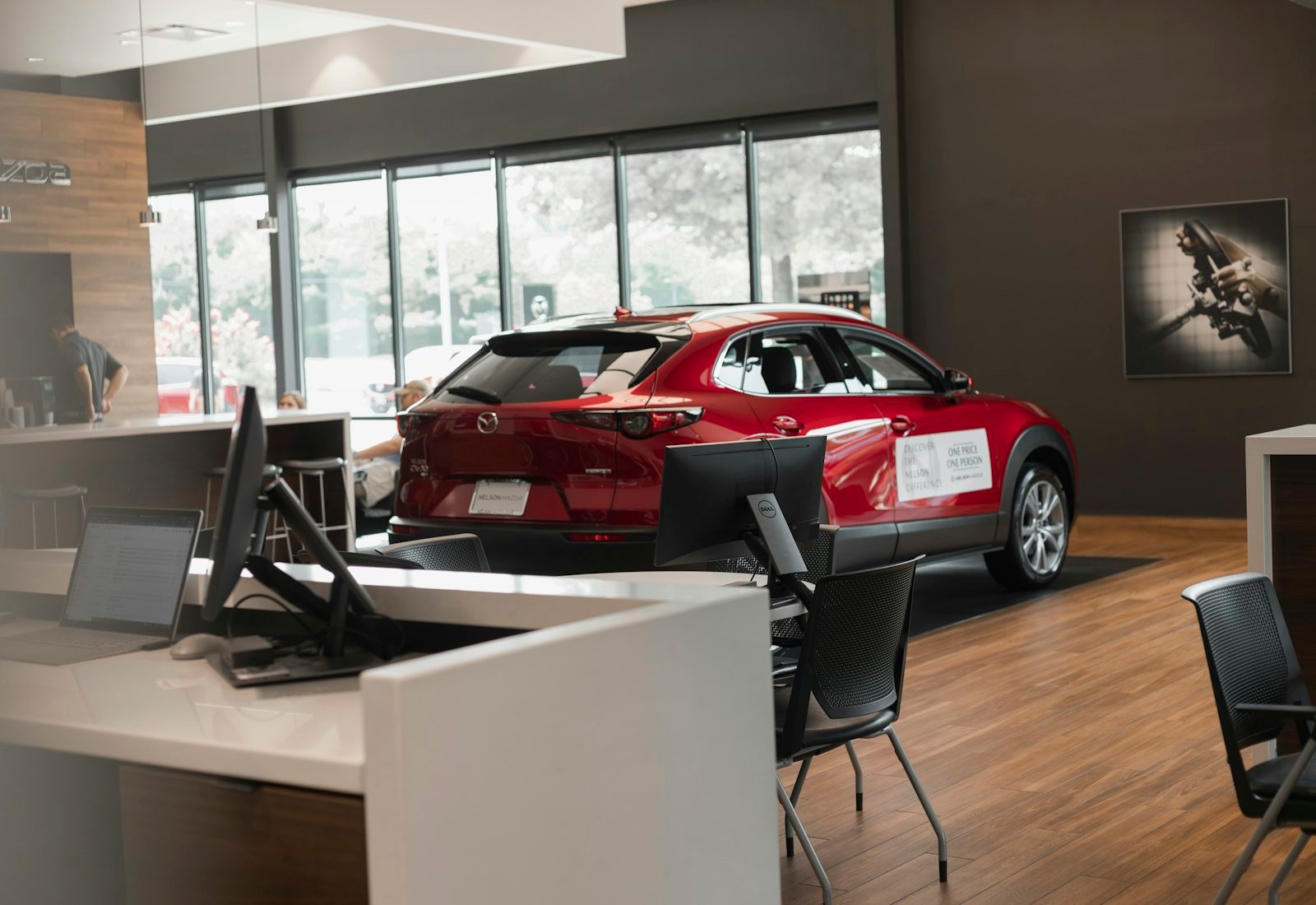 Car dealership showroom