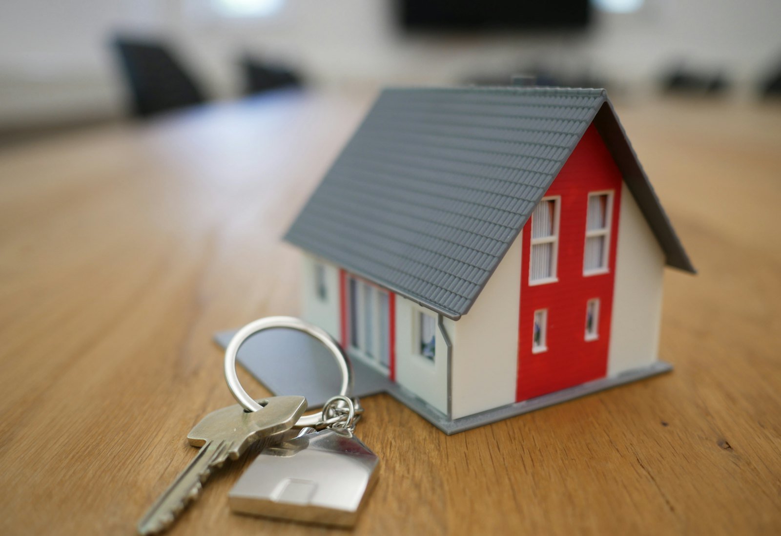 Real estate agent with a property
